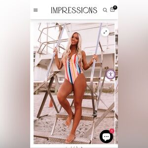 Tan Lines And Fun Times Stripe One Piece Swimsuit 
Small